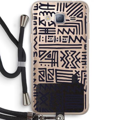 Marrakech print: Samsung Galaxy J3 (2016) Transparant Hoesje met koord