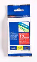 Labeltape Brother P-touch TZE-435 12mm wit op rood