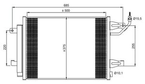 Condensor, airconditioning 350073