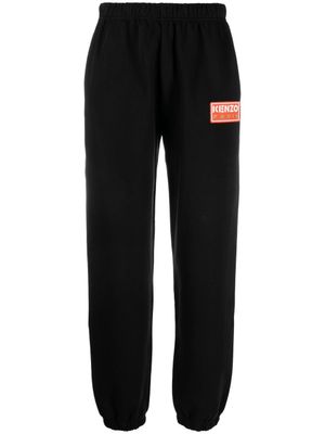 Kenzo pantalon de jogging à patch logo - Noir