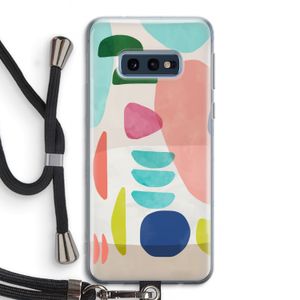 Bold Rounded Shapes: Samsung Galaxy S10e Transparant Hoesje met koord
