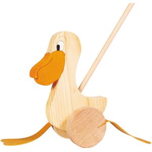 Houten Duwfiguur Pelikaan
