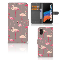 Samsung Galaxy Xcover 6 Pro Telefoonhoesje met Pasjes Flamingo