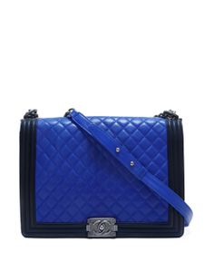 CHANEL Pre-Owned sac porté épaule Boy (2014) - Bleu