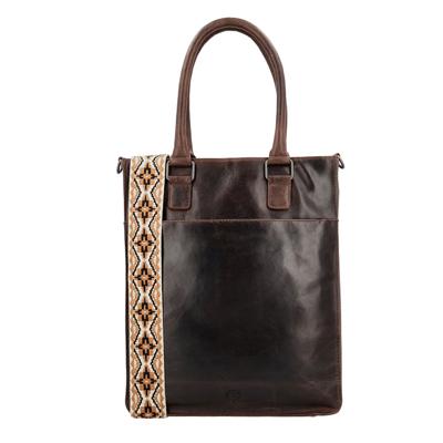 Hide & Stitches Shopper/Schoudertas Next Navajo Donker Bruin