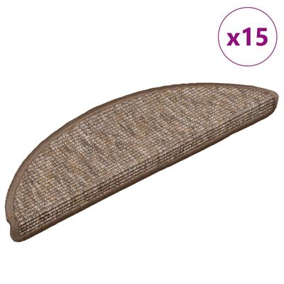 VidaXL Trapmatten zelfklevend 15 st 56x17x3 cm lichtbruin