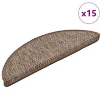 VidaXL Trapmatten zelfklevend 15 st 56x17x3 cm lichtbruin