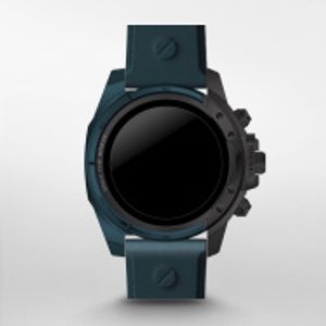 Horlogeband Smartwatch Diesel DZT2026 Leder Blauw 22mm