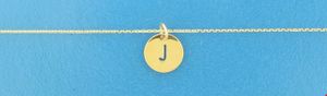 TFT Collier Geelgoud Letter J 0,8 mm x 40-44 cm
