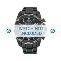 Horlogeband Seiko 7T62-0KV0 (04B) / SNAE77P1 / M0ND111M0 Staal Zwart 21mm - thumbnail