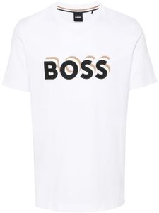 BOSS t-shirt en coton à logo imprimé - Blanc