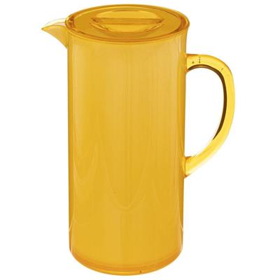5Five Sapkan/schenkkan karaf - geel - met deksel - 1950 ml - kunststof