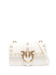 PINKO mini sac porté épaule Love One à détails de clous - Tons neutres