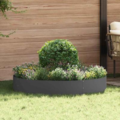 Tuin Bloempot Zwart 120 x 120 x 20 cm Staal
