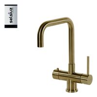 Selsiuz Inox kokend water kraan met titanium single boiler en U-uitloopkraan gold - thumbnail