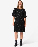 HEMA Damesjurk Dawn crinkle zwart (zwart)