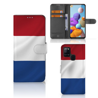 Samsung Galaxy A21s Bookstyle Case Nederlandse Vlag