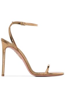 Aquazzura sandales Olie 105 mm à effet métallisé - Or