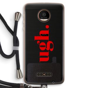 Ugh: Motorola Moto Z Force Transparant Hoesje met koord
