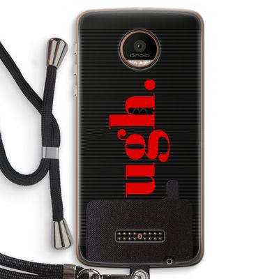 Ugh: Motorola Moto Z Force Transparant Hoesje met koord