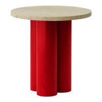 Normann Copenhagen Dit Bijzettafel - Bright Red Travertine Light - thumbnail