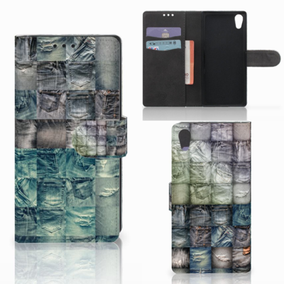 Wallet Case met Pasjes Sony Xperia XA1 Spijkerbroeken