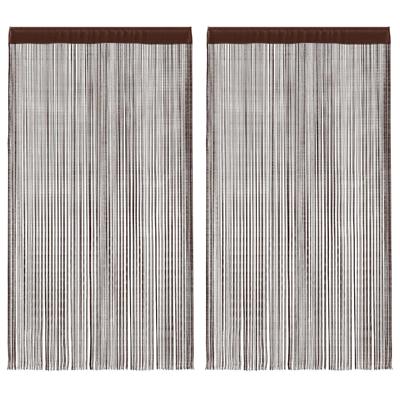 VidaXL Draadgordijnen 140x250 cm bruin 2 st