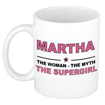 Martha cadeau mok - Woman Myth Supergirl - naam koffiemok - 300 ml - collega - moederdag Martha cadeau mok - Woman Myth Supergirl - naam koffiemok - 300 ml - collega - moederdag
