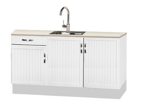 Rechte keukenblok 150cm op stelposten RAI-8112