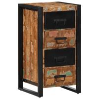 Ladekast 40x40x90 cm massief gerecycled hout meerkleurig