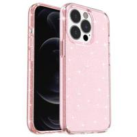 iPhone 15 Pro Stijlvolle Glitter Series Hybrid Case - Roze