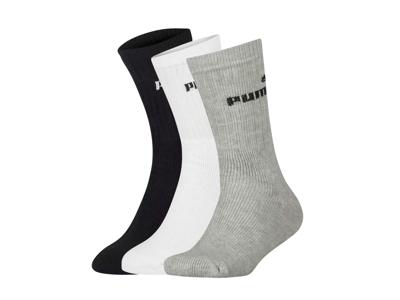 Puma 3 paar heren sokken (35-38, Zwart/grijs/wit)