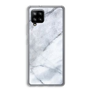 Witte marmer: Samsung Galaxy A42 5G Transparant Hoesje