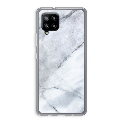 Witte marmer: Samsung Galaxy A42 5G Transparant Hoesje