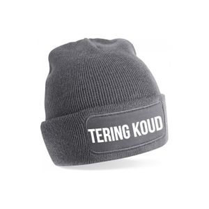 Tering koud muts unisex - one size - grijs - apres-ski muts