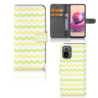 Xiaomi Redmi Note 10S | 10 4G | Poco M5s | Telefoon Hoesje | Waves Yellow