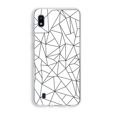 Geometrische lijnen zwart: Samsung Galaxy A10 Transparant Hoesje
