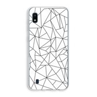 Geometrische lijnen zwart: Samsung Galaxy A10 Transparant Hoesje