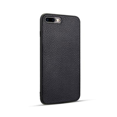 Voor iPhone 8 plus/7 plus Litchi PU lederen anti-Falling TPU beschermhoes (Deep Blue)