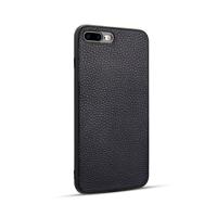 Voor iPhone 8 plus/7 plus Litchi PU lederen anti-Falling TPU beschermhoes (Deep Blue)