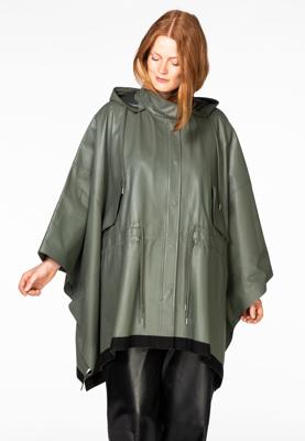 Yoek Coat wide silk leather | Groen | Maat size 2