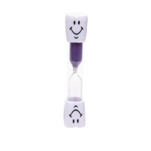 Zandloper/badkamer douche/spelletjes timer paars Smile Emoticon 3 minuten