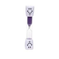 Zandloper/badkamer douche/spelletjes timer paars Smile Emoticon 3 minuten