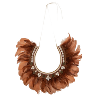 J-Line Wanddecoratie Ketting Veren - thumbnail