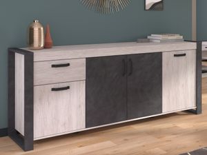 Dressoir JULIUS 4 deuren 1 lade portofino grijs