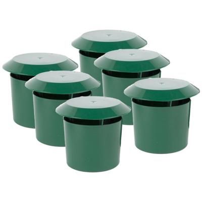 Slakkenval - 6x - onzichtbaar - groen - kunststof - slakkenvallen tuin