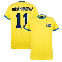 Zweden Retro Shirt 1970's + Ibrahimovic 11 - thumbnail