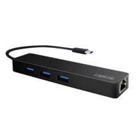 LogiLink UA0313 USB-C (USB 3.2 Gen 2) multiport hub Zwart - thumbnail