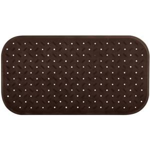 MSV Douche|bad anti-slip mat badkamer - rubber - bruin - 36 x 65 cm