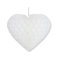 Wit decoratie hart 40 cm Wit decoratie hart 40 cm